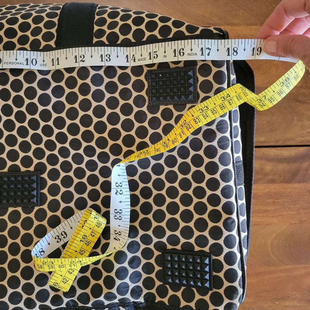 Deluxe Puppy, Small Dog (or cat) canvas carrier, black and cream